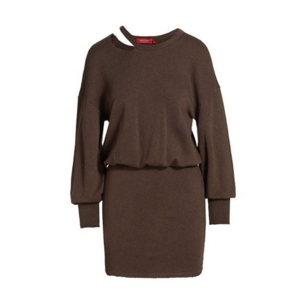 N:PHILANTHROPY Alexandria Sweatshirt Dress in Chocolate NWT Medium - Picture 6 of 10